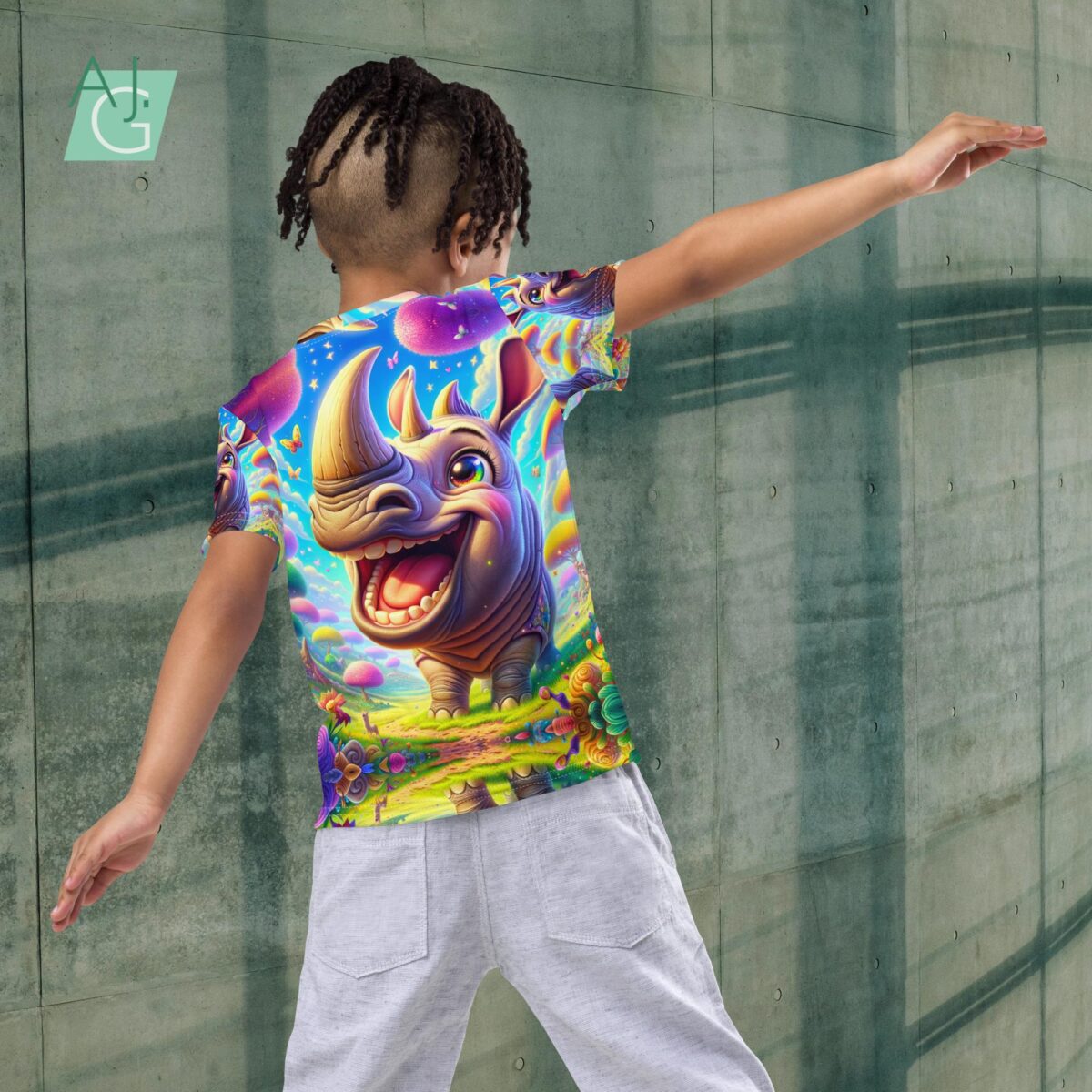 Happy Rhino | Kids Crew Neck