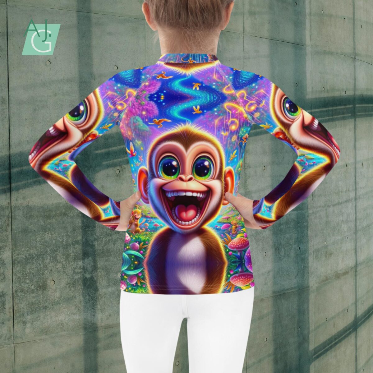 Happy Monkey | Kids Rash Guard