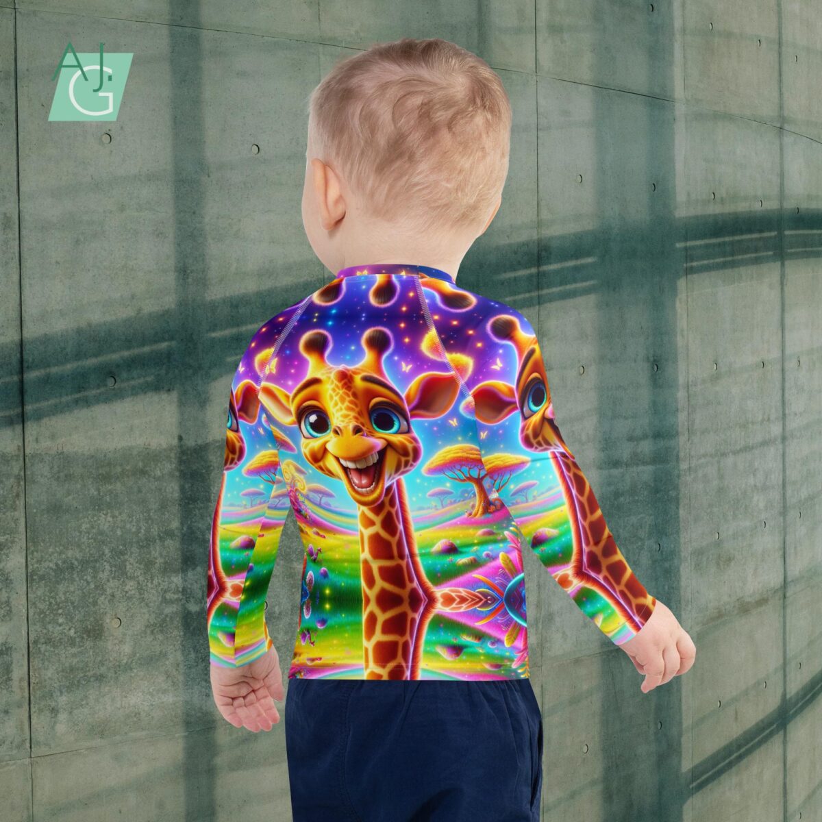Happy Giraffe | Kids Rash Guard