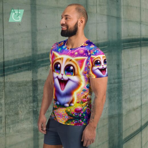 Happy Cat | Men's Athletic T-shirt