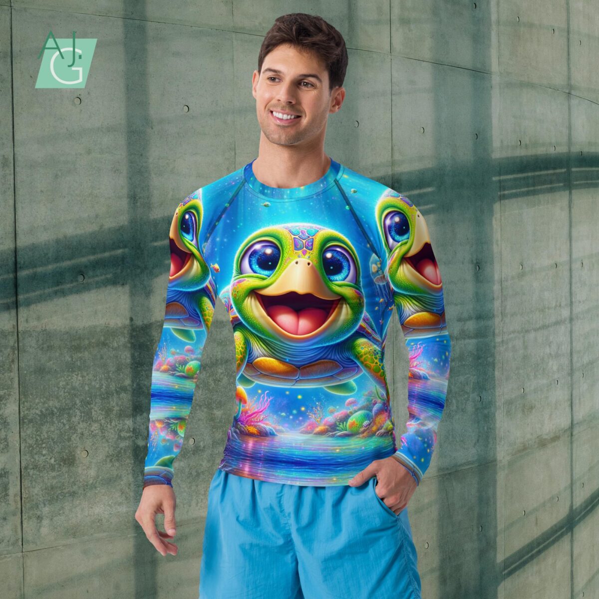 Happy Turtle | Men's Rash Guard