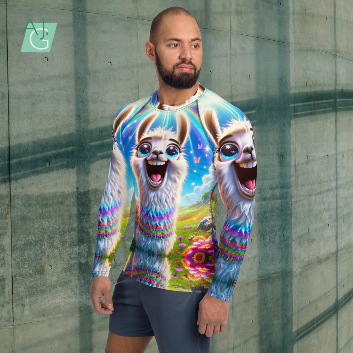 Happy Llama | Men's Rash Guard