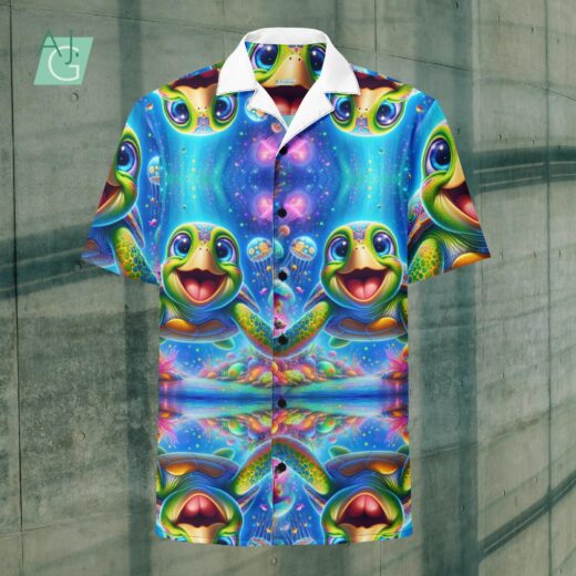 Happy Turtle | Button Shirt