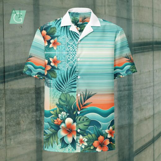 Aloha Sunset Waves | Button Shirt