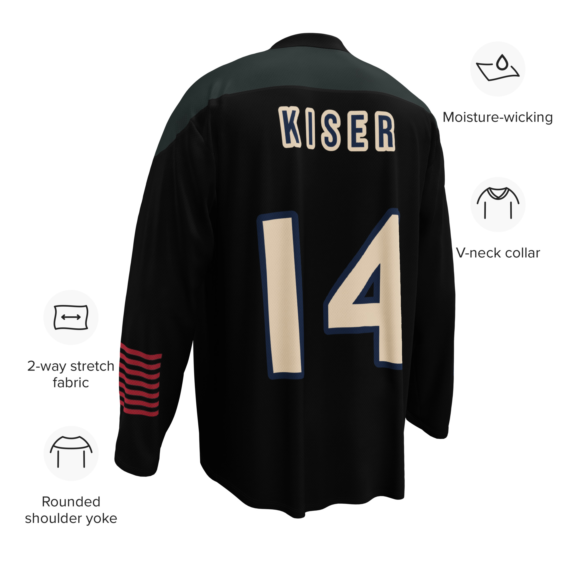 #14 Kiser | Dark Pond Practice Jersey - DESERT RED - Image 5