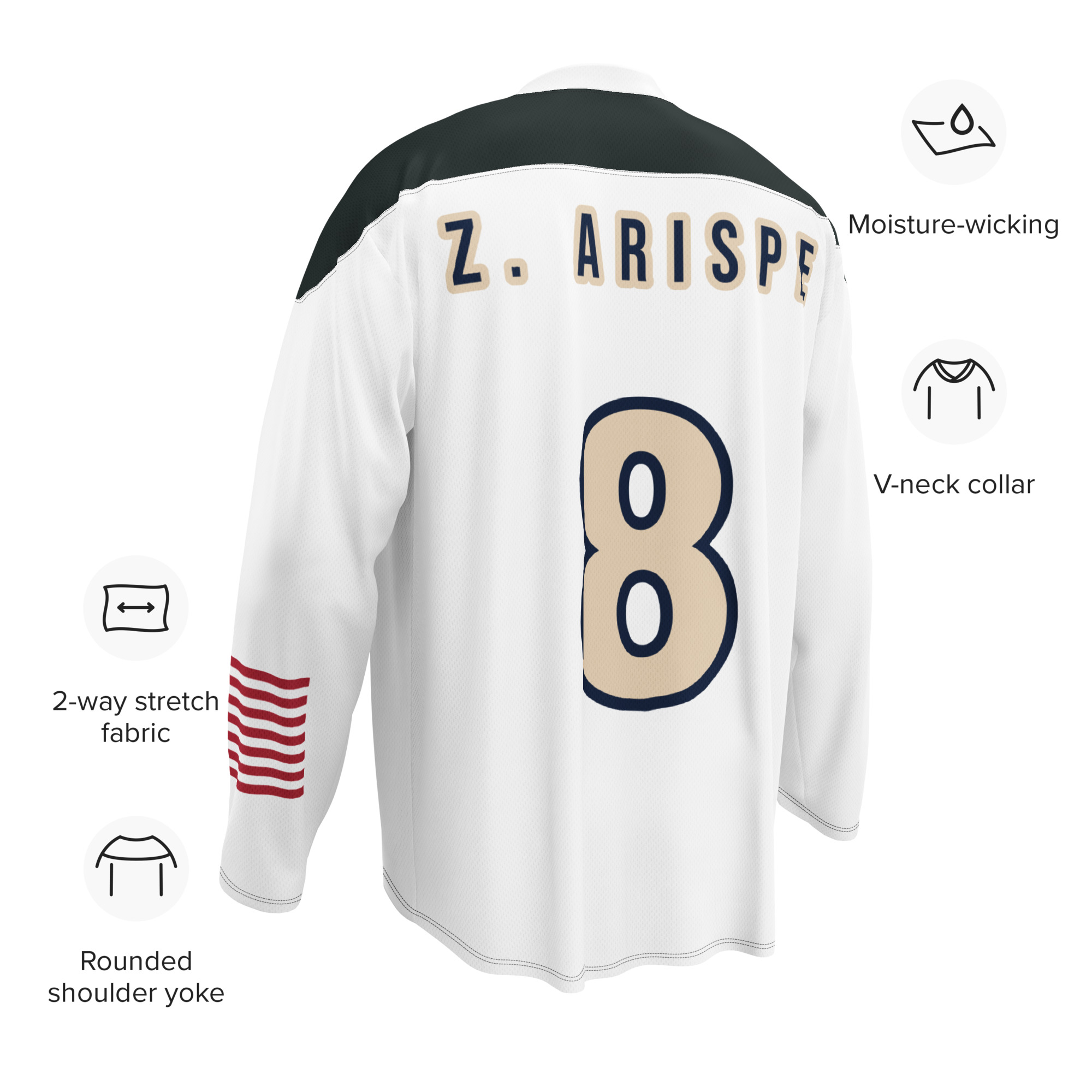 #8 Z. Arispe | Light Pond Practice Jersey - OG GREEN - Image 5