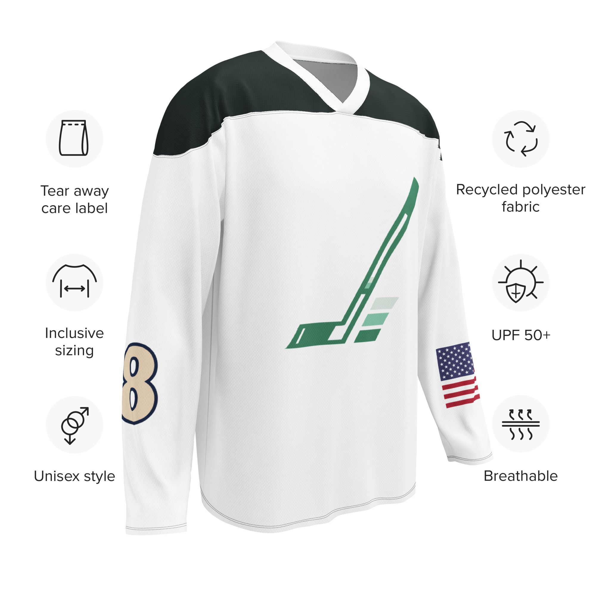 #8 Z. Arispe | Light Pond Practice Jersey - OG GREEN - Image 6