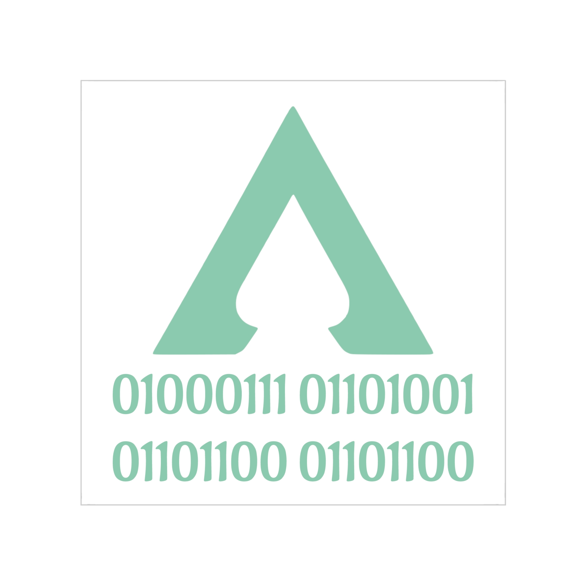 A. Gill Binary Logo Outdoor Decal (Transparent Square)